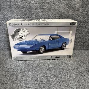 New Testors Dodge Charger Daytona 1:43 Scale Metal Body Model Kit Blue Open Box